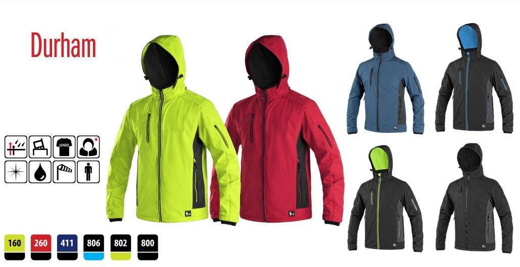 KURTKA DURHAM, MĘSKA, SOFTSHELL, KOLOR NIEBIESKO-CZARNY 1.3